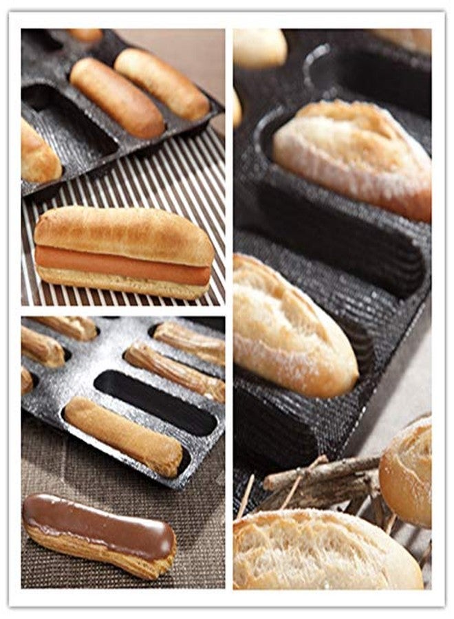 BLUE DROP Bluedrop Silicone Hot Dog Bread Forms Mini Baby Sandwich Baking Molds Food grade Perforated Eclair Sheets for Home Oven - Image 3